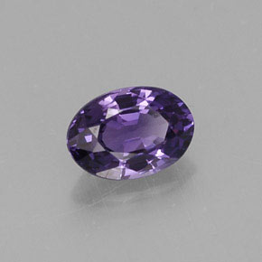 0.61캐럿 천연 블루 바이올렛 사파이어, 타원형 컷, 5.8×4.1 mm, VS
