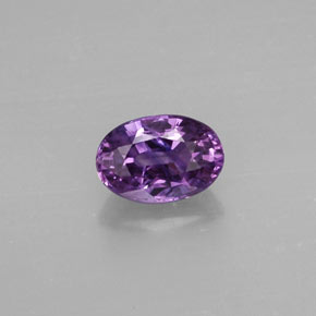 0.70캐럿 천연 블루 바이올렛 사파이어, 타원형 컷, 6×4.1 mm, VS