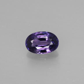 0.55캐럿 천연 블루 바이올렛 사파이어, 타원형 컷, 5.8×3.9 mm, VS