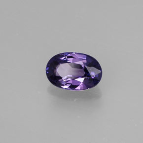 0.55캐럿 천연 블루 바이올렛 사파이어, 타원형 컷, 5.8×3.9 mm, VS