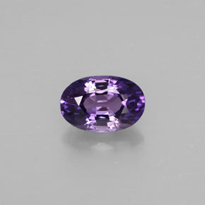 0.70캐럿 천연 블루 바이올렛 사파이어, 타원형 컷, 6.1×4.1 mm, VS