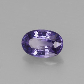0.61캐럿 천연 바이올렛 사파이어, 타원형 컷, 6.1×4 mm, VS-SI