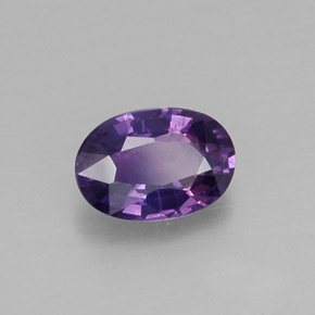 0.60캐럿 천연 블루 바이올렛 사파이어, 타원형 컷, 6×4.2 mm, VS