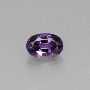 0.67캐럿 천연 블루 바이올렛 사파이어, 타원형 컷, 6.1×4.2 mm, VS