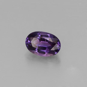 0.67캐럿 천연 블루 바이올렛 사파이어, 타원형 컷, 6.1×4.2 mm, VS