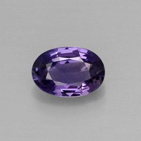 0.56캐럿 천연 블루 바이올렛 사파이어, 타원형 컷, 6.1×4.2 mm, VS
