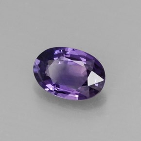 0.56캐럿 천연 블루 바이올렛 사파이어, 타원형 컷, 6.1×4.2 mm, VS