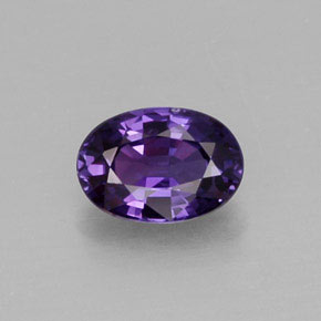 0.64캐럿 천연 바이올렛 사파이어, 타원형 컷, 6.1×4.2 mm, VS