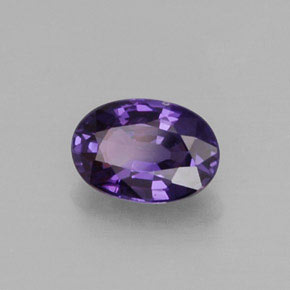 0.64캐럿 천연 바이올렛 사파이어, 타원형 컷, 6.1×4.2 mm, VS