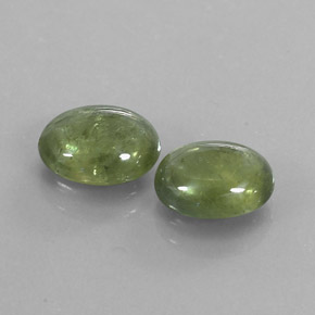캐럿 천연 그린 사파이어 보석, 투명한, 9.5×7.7 mm, 투명/반투명