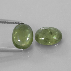 캐럿 천연 그린 사파이어 보석, 투명한, 9.5×7.7 mm, 투명/반투명