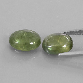 캐럿 천연 그린 사파이어 보석, 투명한, 9.5×7.7 mm, 투명/반투명
