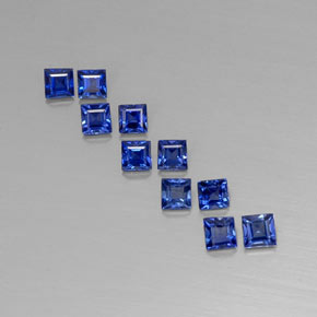캐럿 천연 딥 블루 사파이어 보석, 스퀘어, 2.7×2.6 mm, VVS-VS