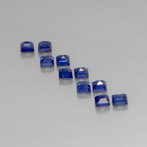 캐럿 천연 딥 블루 사파이어 보석, 스퀘어, 2.7×2.6 mm, VVS-VS