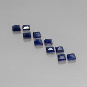 캐럿 천연 딥 블루 사파이어 보석, 스퀘어, 2.6×2.5 mm, VVS-VS