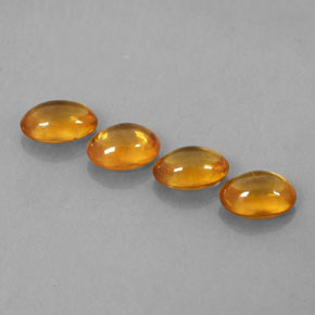 2.43캐럿 천연 옐로우 오렌지 사파이어 보석, 투명한, 5.8×4.1 mm, 투명/반투명