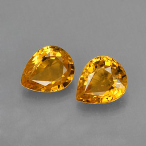 캐럿 천연 옐로우 오렌지 사파이어 보석, 배 모양, 6.2×5 mm, VVS-VS