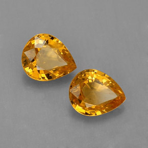 캐럿 천연 옐로우 오렌지 사파이어 보석, 배 모양, 6.2×5 mm, VVS-VS