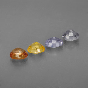 캐럿 천연 멀티컬러 사파이어 보석, 타원형 컷, 5×4 mm, VVS-VS