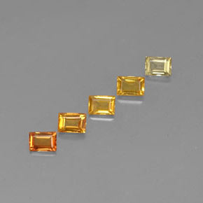 캐럿 천연 멀티컬러 사파이어 보석, 바게트, 3.7×2.6 mm, VVS-VS