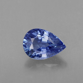 1.00캐럿 천연 블루 사파이어, 배 모양, 7.2×5.2 mm, VVS-VS