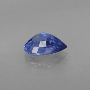 1.00캐럿 천연 블루 사파이어, 배 모양, 7.2×5.2 mm, VVS-VS