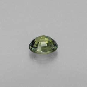 0.56캐럿 천연 그린 사파이어, 타원형 컷, 5.2×4.2 mm, VVS-VS