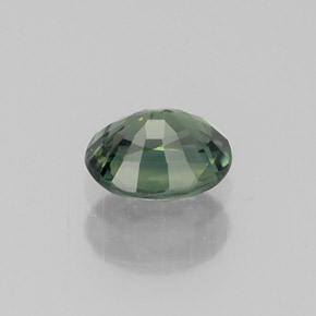 0.48캐럿 천연 그린 사파이어, 타원형 컷, 5.1×4.1 mm, VVS-VS