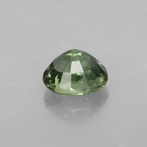 0.64캐럿 천연 그린 사파이어, 타원형 컷, 5.1×4.3 mm, SI