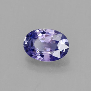 0.53캐럿 천연 블루 바이올렛 사파이어, 타원형 컷, 5.9×4.2 mm, SI