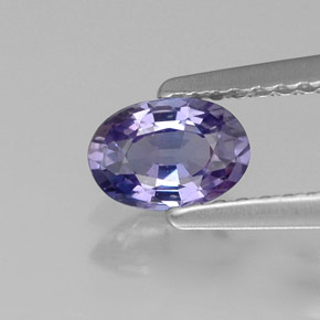 0.57캐럿 천연 블루 바이올렛 사파이어, 타원형 컷, 6×4.1 mm, VVS-VS
