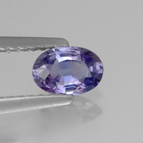 0.57캐럿 천연 블루 바이올렛 사파이어, 타원형 컷, 6×4.1 mm, VVS-VS
