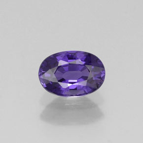 0.65캐럿 천연 블루 바이올렛 사파이어, 타원형 컷, 6×4.2 mm, VVS-VS