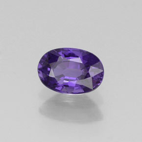 0.65캐럿 천연 블루 바이올렛 사파이어, 타원형 컷, 6×4.2 mm, VVS-VS