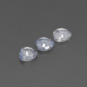 캐럿 천연 화이트 라이트 블루 사파이어 보석, 하트 모양, 4.6×4.6 mm, VVS-VS