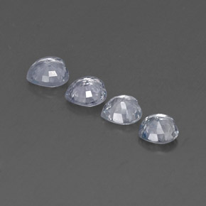 캐럿 천연 화이트 라이트 블루 사파이어 보석, 하트 모양, 4.4×4.3 mm, VVS
