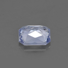 1.37캐럿 천연 라이트 바이올렛 사파이어, 에메랄드 컷, 6.7×5.8 mm, VS-SI