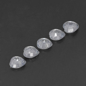 캐럿 천연 화이트 사파이어 보석, 하트 모양, 4.1×4 mm, VVS