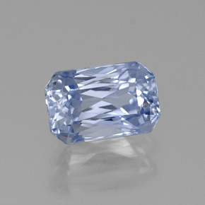 1.27캐럿 천연 블루 사파이어, 에메랄드 컷, 6.9×4.5 mm, VVS