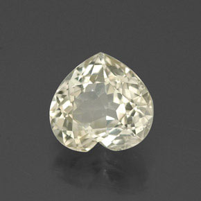 1.68캐럿 천연 라이트 옐로우 사파이어, 하트 모양, 7.4×6.9 mm, VVS