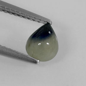 0.90캐럿 천연 바이컬러 사파이어, 배 모양, 6.6×5.2 mm, 투명한