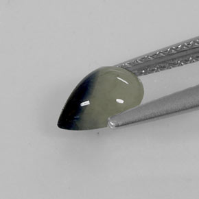 0.90캐럿 천연 바이컬러 사파이어, 배 모양, 6.6×5.2 mm, 투명한
