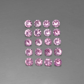 캐럿 천연 핑크 사파이어 보석, 라운드 컷, 2.89 mm, VVS-VS