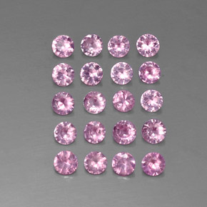 캐럿 천연 핑크 사파이어 보석, 라운드 컷, 2.89 mm, VVS-VS