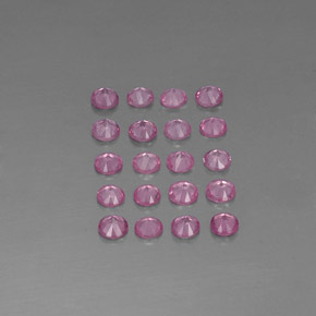 캐럿 천연 핑크 사파이어 보석, 라운드 컷, 2.89 mm, VVS-VS