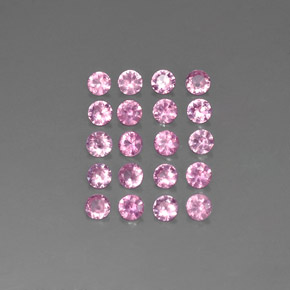 캐럿 천연 핑크 사파이어 보석, 라운드 컷, 2.85 mm, VVS-VS
