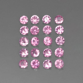캐럿 천연 핑크 사파이어 보석, 라운드 컷, 2.85 mm, VVS-VS