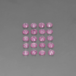 캐럿 천연 핑크 사파이어 보석, 라운드 컷, 2.85 mm, VVS-VS