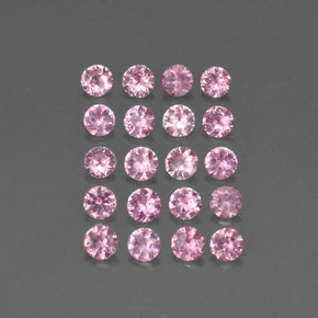 캐럿 천연 핑크 사파이어 보석, 라운드 컷, 2.77 mm, VVS-VS
