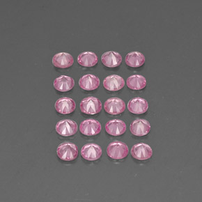 캐럿 천연 핑크 사파이어 보석, 라운드 컷, 2.77 mm, VVS-VS